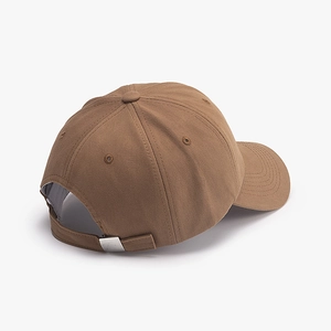 Casquette de baseball classique en coton marron avec broderie 3D et boucle réglable