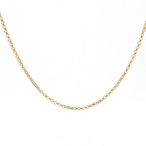 Polished 18K gold plated stainless steel O-chain necklace with minimalist rolo links