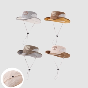 Kids Mesh Sun Hat Breathable Polyester Outdoor Hiking Camping Foldable Bucket Hat Wide Brim Windproof Adjustable