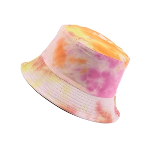 Bob tie-dye rose et orange réversible, chapeau de soleil d'été pour extérieur et voyage