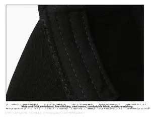 Macro detail of widened moisture-wicking sweatband and precise stitching on sun hat
