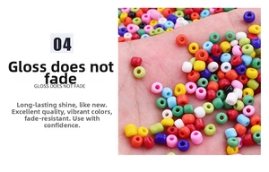 Detailed view of colorful glass seed beads and clay discs for DIY jewelry making