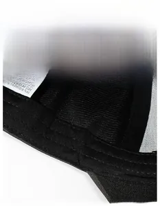Close-up of the wide inner sweatband with fine stitching on a casual baseball cap