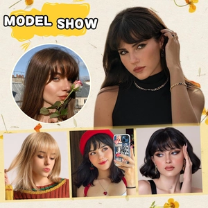 Natural thin air bangs hairpieces for women in various colors for seamless coverage