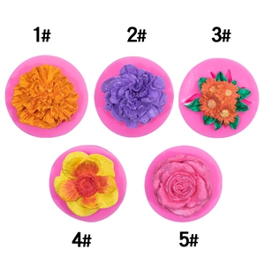 Moules En Silicone Fleurs 3D Pour Décoration De Gâteaux Tournesol Rose Œillet Fondant Aromathérapie Plâtre DIY