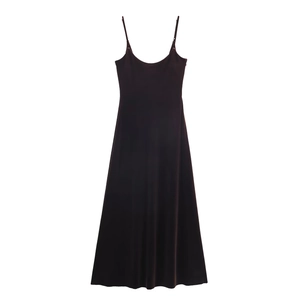 Velvet Maxi Dress For Women Spaghetti Strap Sleeveless Elegant Luxury Solid Color Coffee Long Vacation Party Dress