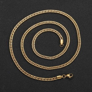 Stainless Steel Cuban Link Chain Necklace Hip Hop Streetwear Punk Jewelry For Men And Women High Polish Finish