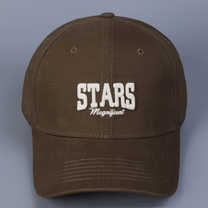 Cotton Baseball Cap Letter Embroidery Stars Magnificent Curved Brim Adjustable Sun Protection Sport Hat For Men Women