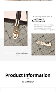 Detail of premium gold-tone hardware and vintage pattern fabric on a women's handbag