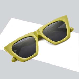 Occhiali Da Sole Retro Quadrati Occhio Di Gatto Moda Grande Montura Protezione UV400 Occhiali In Plastica Per Donne Uomini