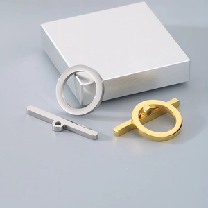 Polished silver and gold round OT toggle clasps for DIY jewelry making and necklaces