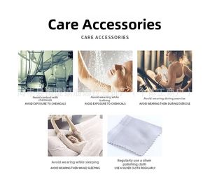 Detailed jewelry care guide for silver charms featuring maintenance instructions