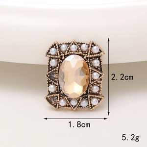 Vintage Goldanhänger mit Champagnerstein und Perle für DIY Zubehör und Handwerk