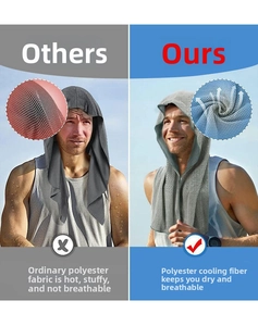 Breathable mesh structure comparison of cooling hooded towel and moisture wicking fabric