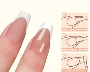 Detailed guide for French tip press-on nails in matte and glossy finishes