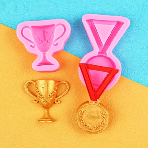 Siliconen vormen set van trofee en medaille voor DIY taart decoratie
