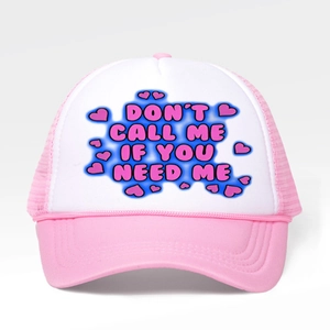 Trucker Hat Polyester Mesh Breathable Sun Protection Slogan Heart Print Adjustable Streetwear Vintage Style For Women