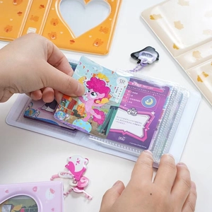 3-inch photo album featuring transparent insert pockets for collectible card storage