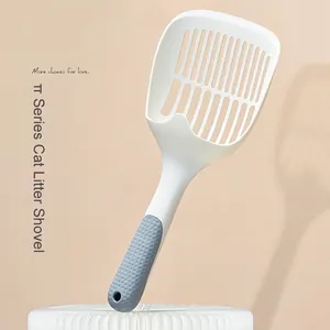 Cat Litter Shovel PP Plastic Ergonomic Handle Sifting Cleaning Tool For Cats Hanging Hole Deep Scoop