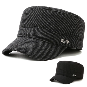 Gorra Cadet Hombre Invierno Cálido Sombrero Plano Con Protección Para Los Oídos Orejeras Plegables Twill Casual Aire Libre Estilo Militar