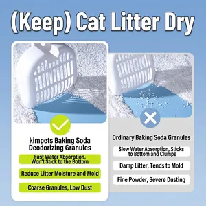 Absorbent baking soda cat litter deodorizer beads for fast drying and moisture control