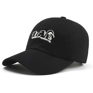 Fashion Cotton Baseball Cap For Men Women 3D LOVE Embroidery Sun Protection Outdoor Sports Hip Hop Adjustable Curved Brim Hat