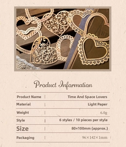 Detail of vintage heart-shaped hollow lace paper for scrapbooking and decoration