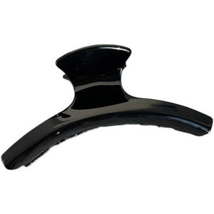 Large black acetate hair claw clip with glossy finish for elegant French style updos