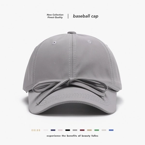 Women Cotton Baseball Cap Bow Decoration Adjustable Sun Protection Outdoor Fashion Soft Top
