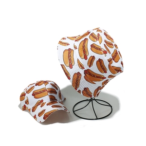 Neuheit Hot Dog Druck Baseballkappe Fischerhut Polyester Sonnenschutz Outdoor Casual Streetwear Für Damen Und Herren