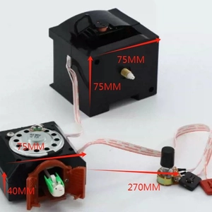 Modern minimalist cuckoo clock movement kit with bird mechanism and speaker components