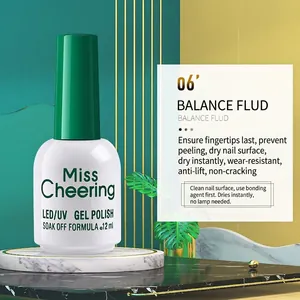 Close-up of Miss Cheering 12ml Balance Fluid nail primer for LED UV gel manicures