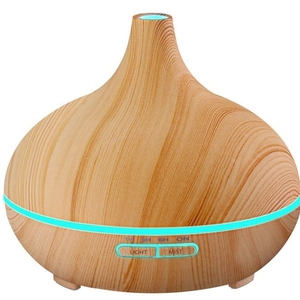 Ultrasonic Wood Grain Essential Oil Diffuser Humidifier With Colorful LED Lights Remote Control For Home Office Relaxing