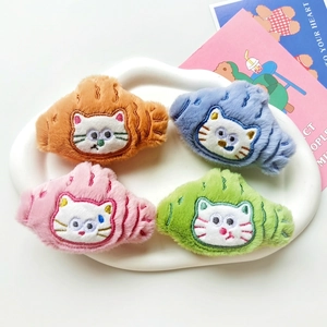 Broche Chat En Peluche Dessin Animé Style Forêt Animal Décoration Douce Pour Vêtements Sac Cadeau