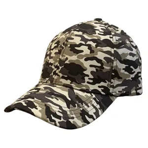 Classic jungle camouflage baseball cap with adjustable strap for outdoor sports activities