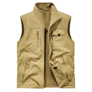 Damen Wende Outdoor Weste Mit Fleecefutter Mehrere Taschen Stehkragen Warm Winddicht Lässige Weste