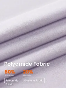 Lilac high-stretch yoga top in 80% polyamide and 20% elastane breathable fabric