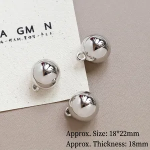 Perline in resina argento lucido per creazione gioielli, dimensioni 18x22mm misura