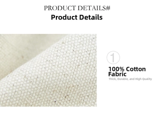 Close-up of durable cream white cotton canvas fabric with high-density plain weave texture