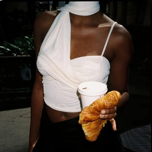 Sexy One Shoulder Halter Crop Top Polyester Spandex Asymmetrical Draped Lace Up Streetwear Summer Fashion Women