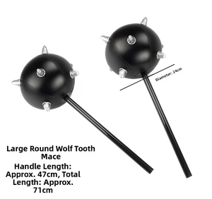 Detailed size specifications of large inflatable spiked mace toy with 24cm diameter ball