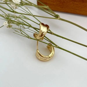 925 Sterling Silver Arch Stud Earrings For Women Minimalist Modern Ins Style Cross Wave C Shape Jewelry