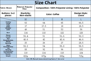 Detailed size chart for vintage distressed brown bomber jacket with measurements in cm