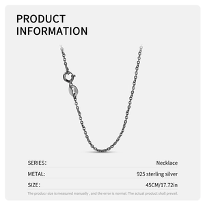 Punk style skull mask necklace in 925 sterling silver with 45cm chain and S925 clasp