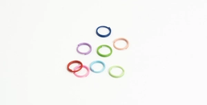 Assorted candy-colored metal jump rings for DIY jewelry and handmade accessories