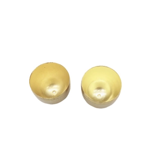 Retro gebürstete goldene Metallglocken mit kleinen Löchern für DIY-Schmuckherstellung