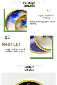Detail of high-definition star pattern printing and laser cutting on moon tray