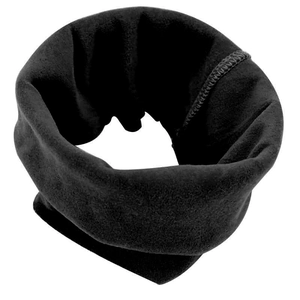 Elastic black fleece noise reduction ear muffs and neck warmer for dogs and cats