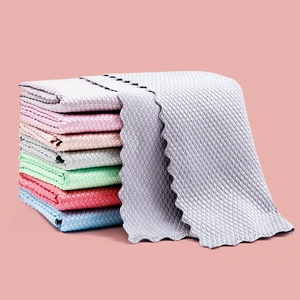 Chiffons en microfibres à écailles de poisson multicolores pour un polissage parfait