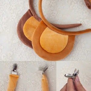 Schattige pluche aap oren hoofdband en haarspeldjes voor Halloween kostuumaccessoires